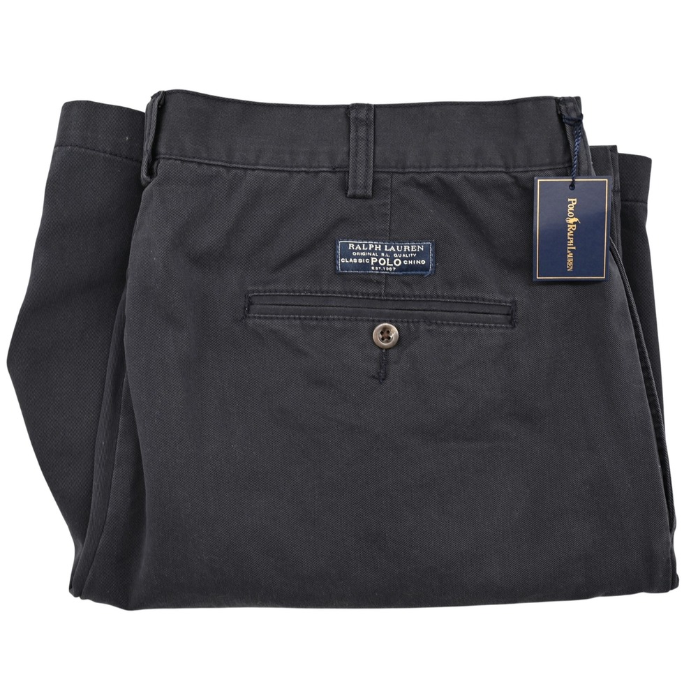 100% Cotton NWT Vintage 90s Polo Ralph Lauren Men Tyler Shorts Pleated Navy 40